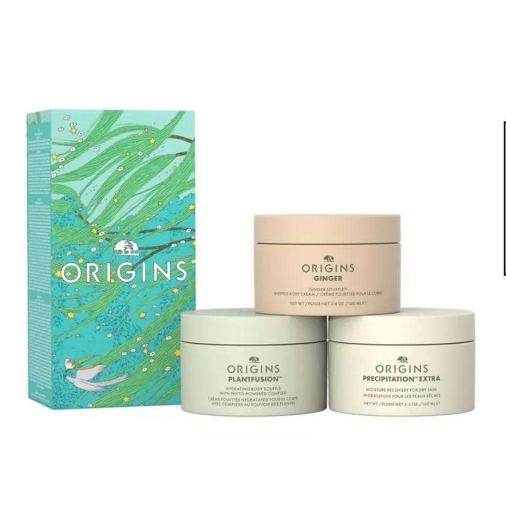 🌺Origins Souffle Trio Nourishing Body Creams Gift Set Skincare Bath And Body